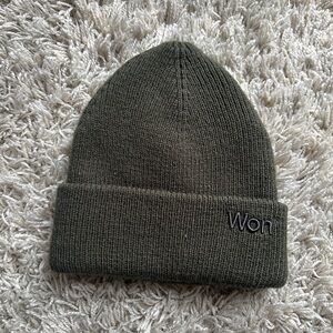 Won Olive Green Knit Beanie
